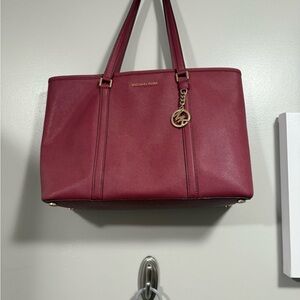 Michael Kors Deep Red Tote Bag